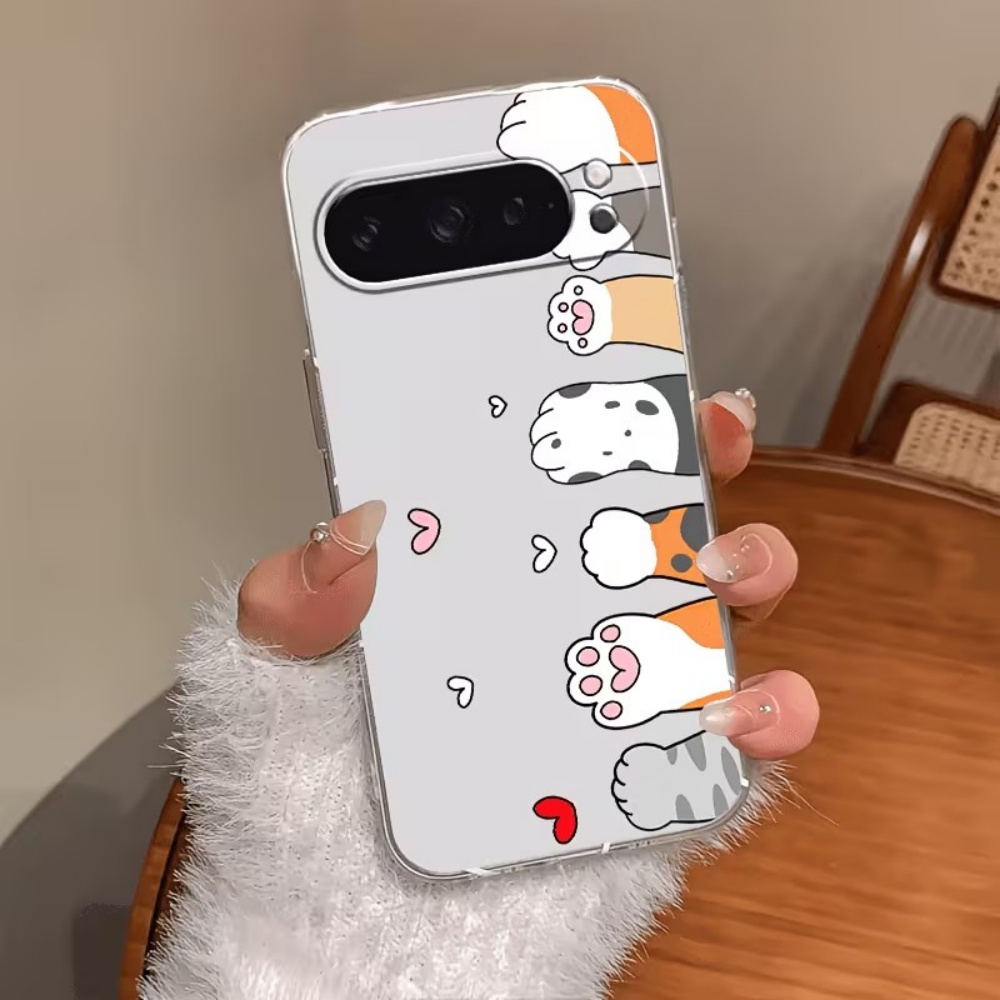 Google Pixel 9 - Coque de téléphone en silicone transparente
