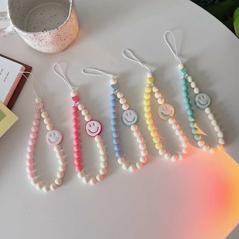 Phone Accessories And Electronics - Bracelet de perles avec visage souriant,