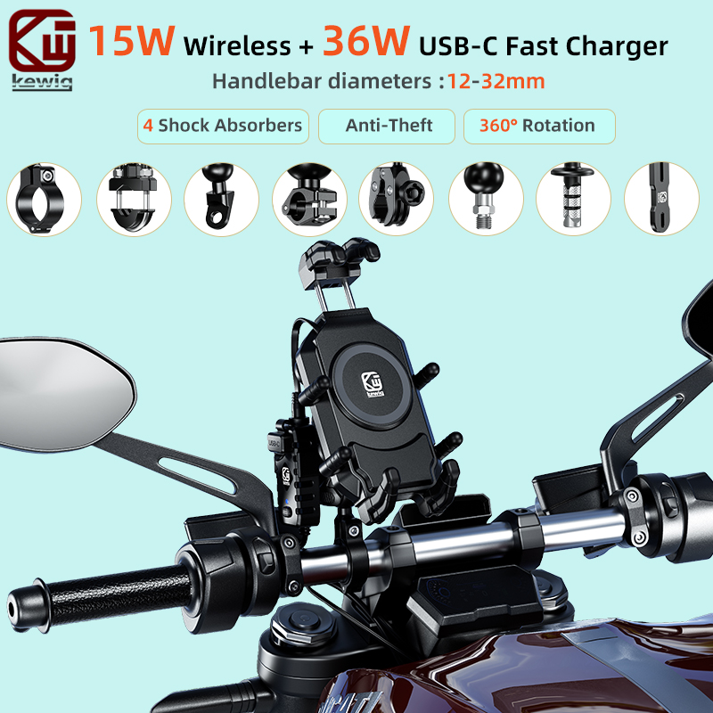 Phone Accessories And Electronics - Support de téléphone pour moto Kewig