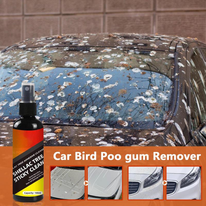 Screen Cleaner Spray - Dissolvant de chute d'oiseaux de voiture,