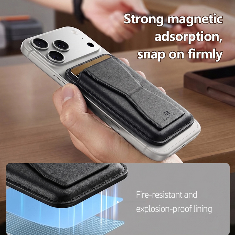 Portefeuille magnétique en cui - Phone Accessories Hippers avis et prix