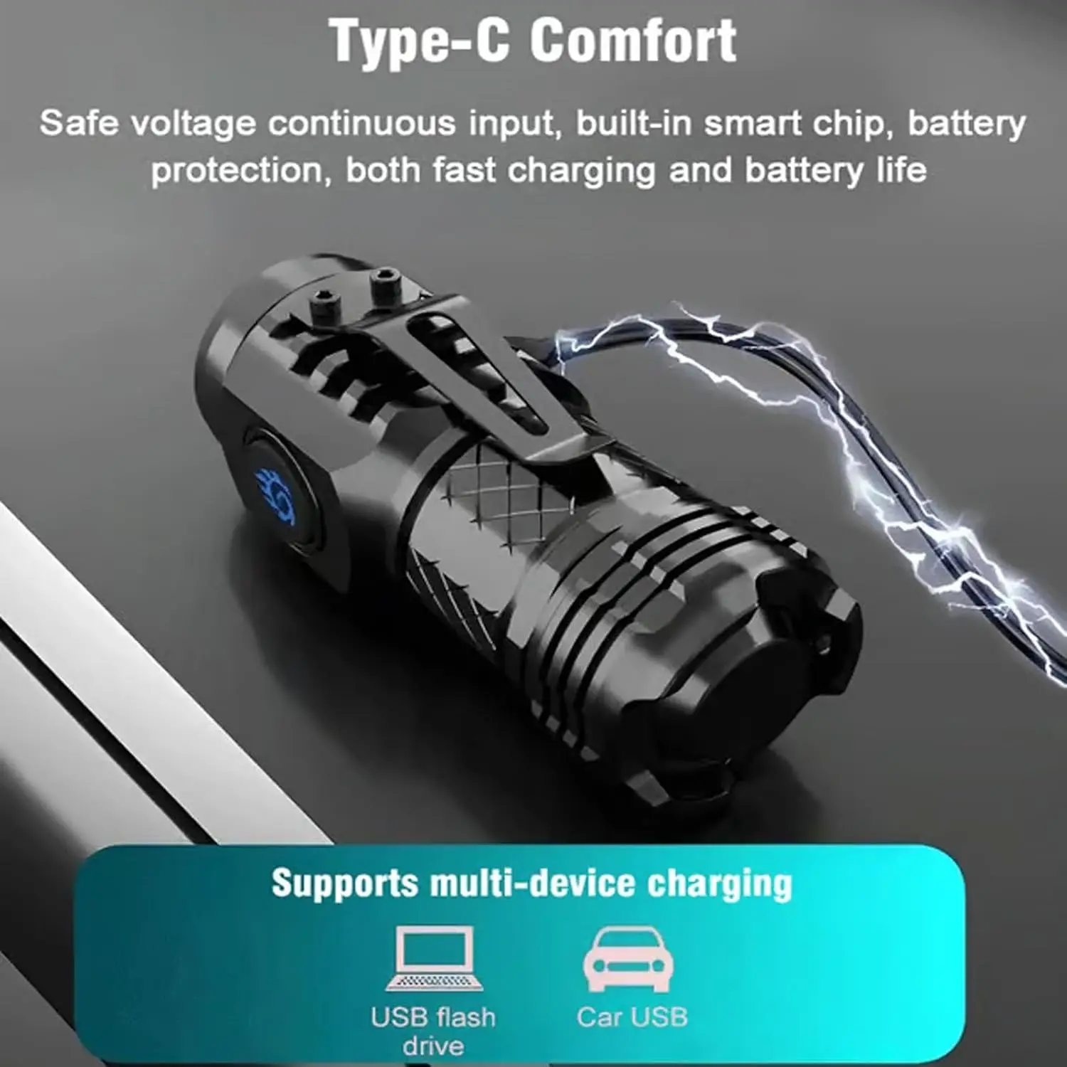 Lampe de poche puissante et su - Type C Adapter avis et prix
