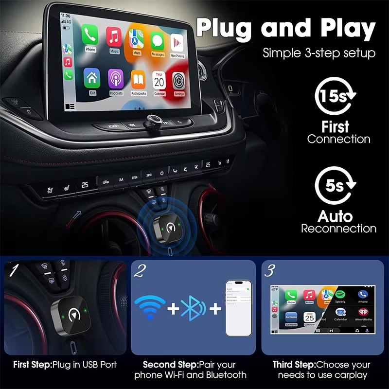 Adaptateur CarPlay sans fil 2- - Phone Accessories Unique avis et prix