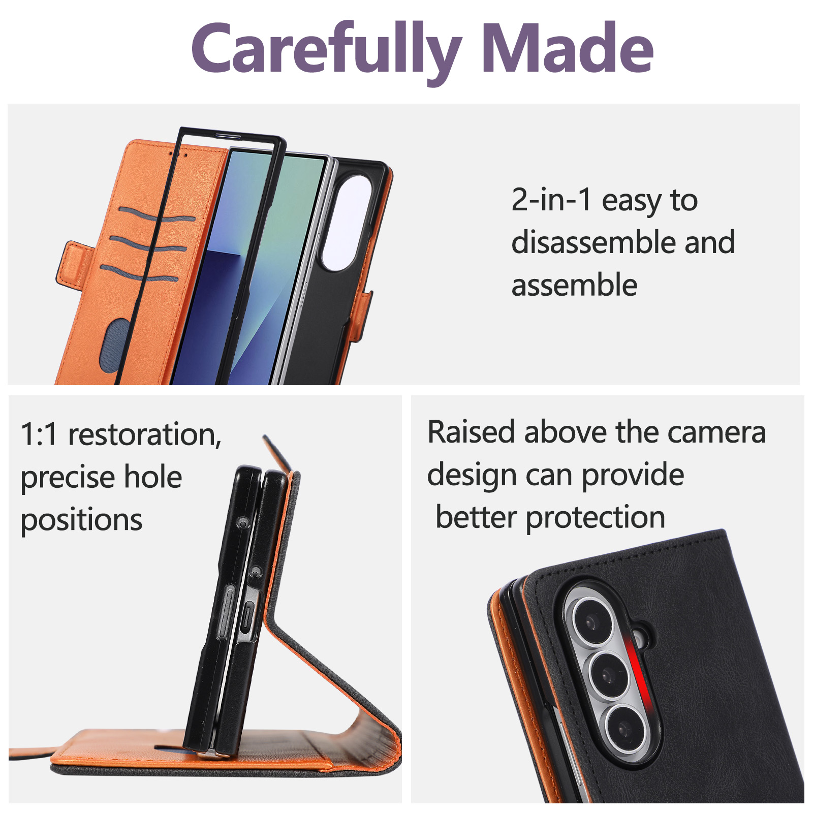Étui portefeuille rétro en cui - Phone Accessories Hippers avis et prix