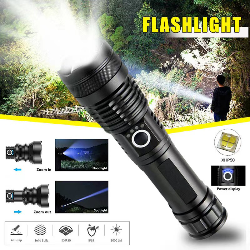 Lampe de poche LED haute puiss - Type C Adapter avis et prix